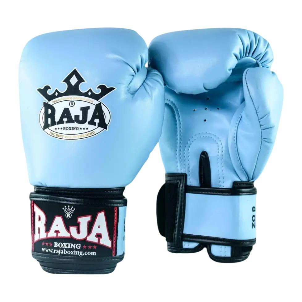 Raja Standard Synthetic Leather Boxing Gloves Blue 16OZ