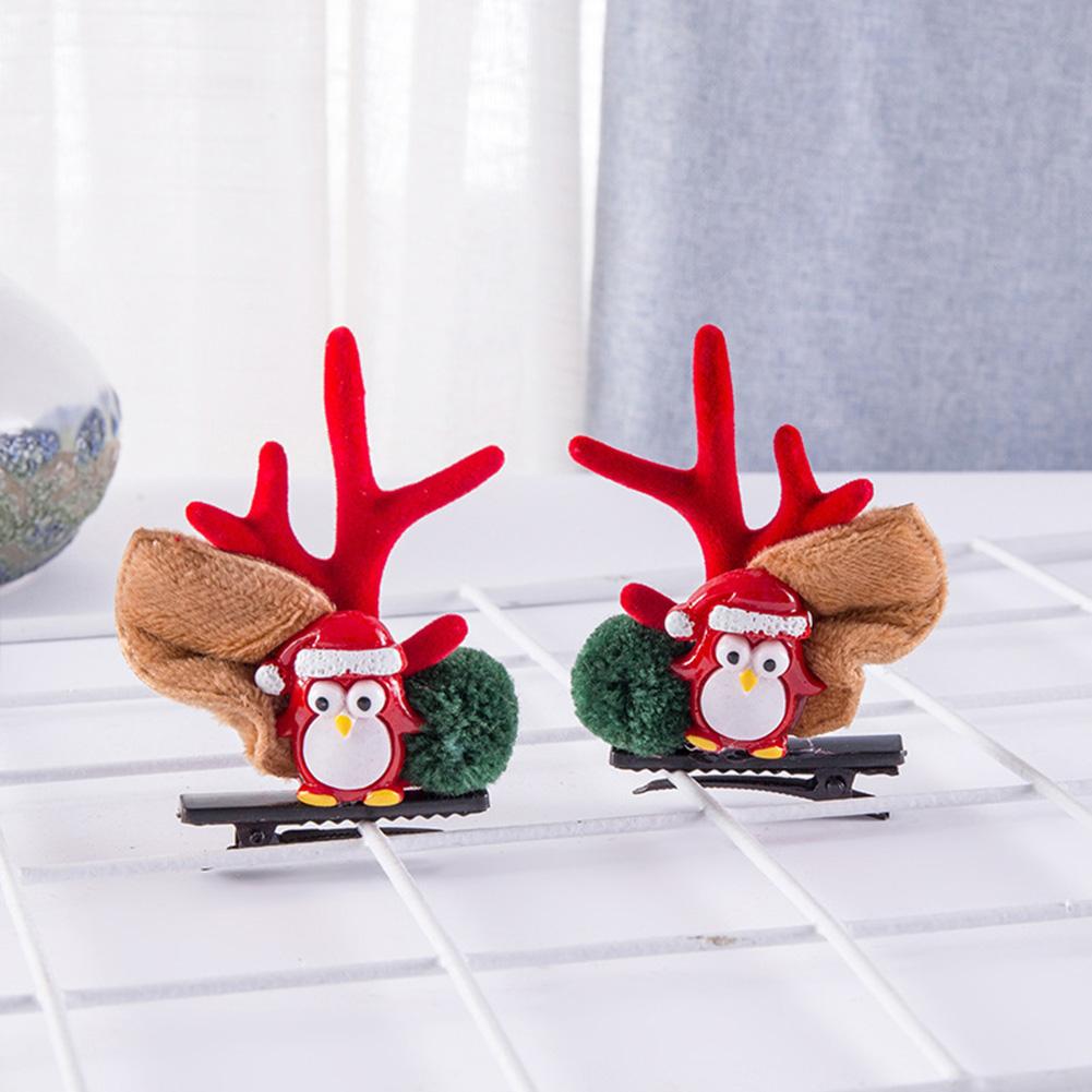 Christmas Antler Hairclip Cartoon Hair Accessory Cute Barrettes Santa Snowman Hairpin Party Decoration Christmas Gift