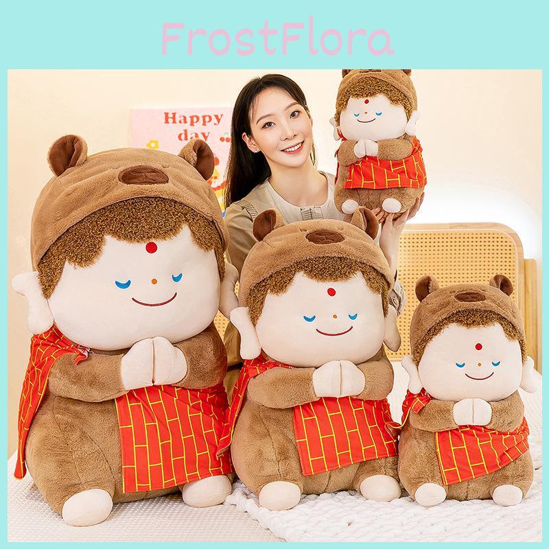 Plush Capybara Doll Buddha Style Funny Pillow For Relaxing Car And Comfort Home