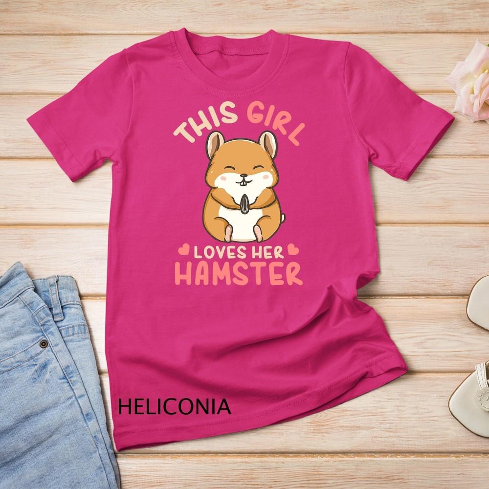 

Hamster Lover Gift This Girl Loves Her Hamster Unisex T-shirt 3XL