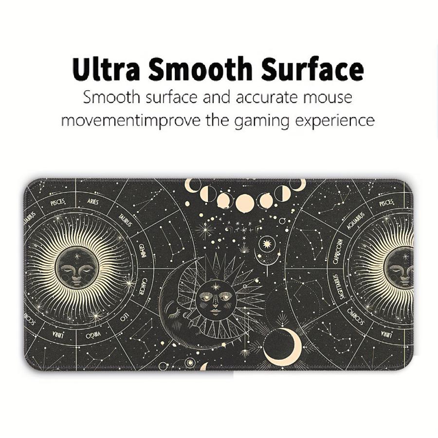 Mysterious Star And Moon Mouse Pad Keyboard Mouse Pad Computer Laptop Pad Game Console Pad Desk Accessories Office Pad Anti Slip