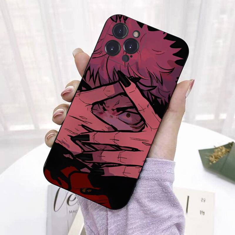 Custodia per telefono Anime Jujutsu Kaisen Yuji Itadori per iPhone 8 7 6 6S Plus X SE 2020 XR XS 14 11 12 13 Mini Pro Max Custodia mobile