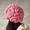 Warm Knitted Brain Hat Playful Funny Brain Beanie Stretchy Brain Pullover Cap  Outdoor