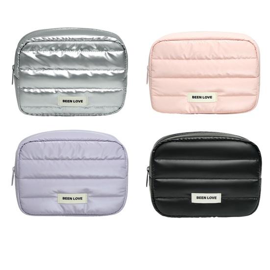 Damska wyściełana kosmetyczka przenośny organizer na kosmetyki wodoodporna zapinana na zamek torebka saszetka na przybory toaletowe dla dziewcząt podróż do domu