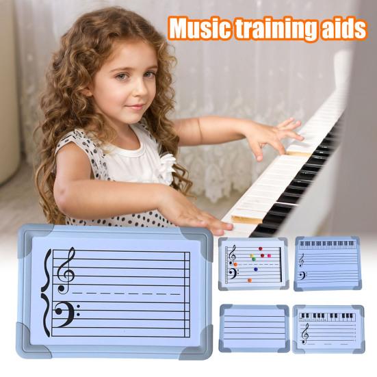 Double-Sided Magnetic Music Staff Whiteboard High Low Notes Teaching Aid Mini Dry Erase Board Students Teachers Music Classroom Supplies