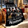 Coperta Personalizzata con Nome Michael Jackson, Arredamento Casa, Camera da Letto, Divano, Campeggio, Divano, Regali per Compleanno Natale