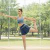 Conjunto de Shorts com Sutiã Esportivo e Top Regata Yoga Muay Thai Boxe Treino de Exercícios Pilates Fitness Workout Roupa Esportiva Feminina Academia Secagem Rápida Tecido Elástico