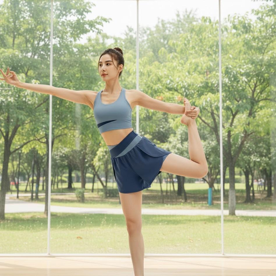 Conjunto de Shorts com Sutiã Esportivo e Top Regata Yoga Muay Thai Boxe Treino de Exercícios Pilates Fitness Workout Roupa Esportiva Feminina Academia Secagem Rápida Tecido Elástico