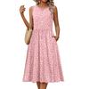 Damen Farb Ärmellos Slim Fit Modisches Langes Kleid