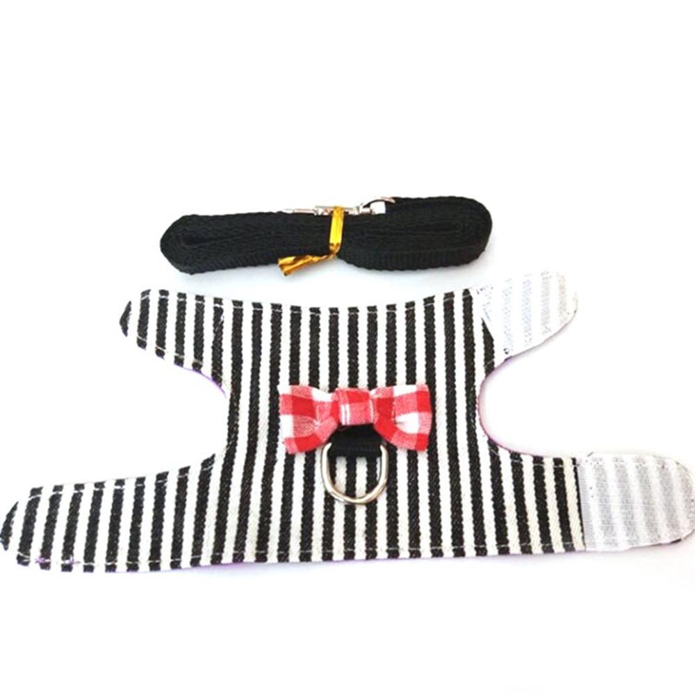 

Милая уличная регулируемая шлейка-жилет для хорька, домашнего питомца, хомяка, нагрудный ремень, поводок M чёрный