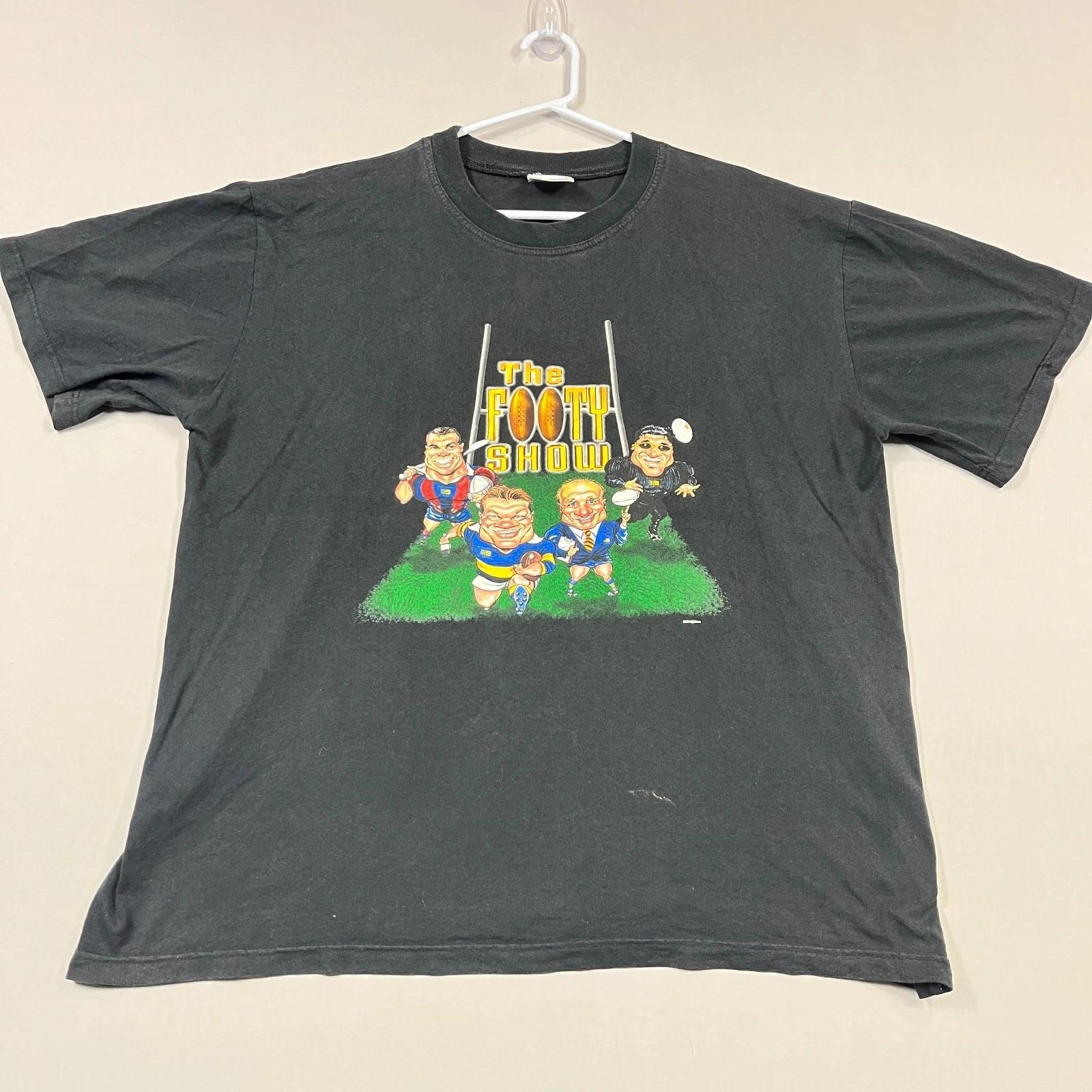 

Vintage The Footy Show Rugby League Nine Australia T Shirt Top Heavy Tee Mens XL 2XL