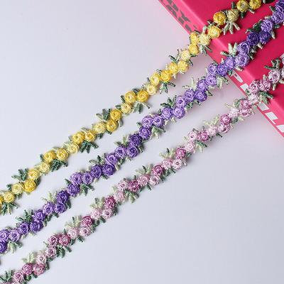 Bricolage Artisanat Polyester Robe de mariée Hydrosoluble Fleur Dentelle Rubans Garniture Tissu Garniture Brodée
