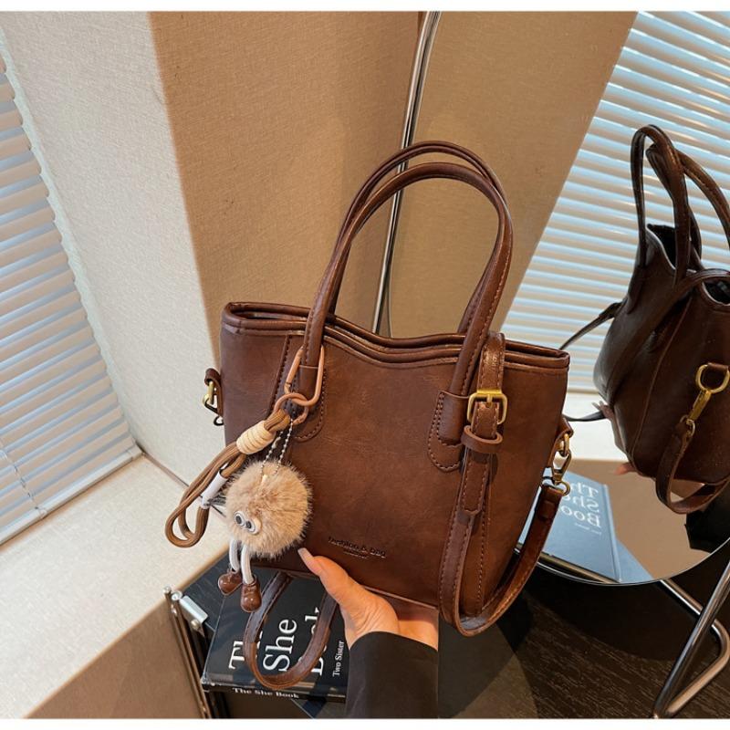 Retro small bag women's autumn and winter versatile new shoulder messenger bag popular casual bucket bag