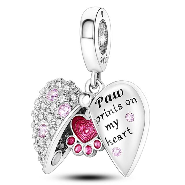 925 Silver Heart Silver Series Pendant Charm Beads Fit Original Bracelet Necklace For Women Diy Making Jewelry Gift