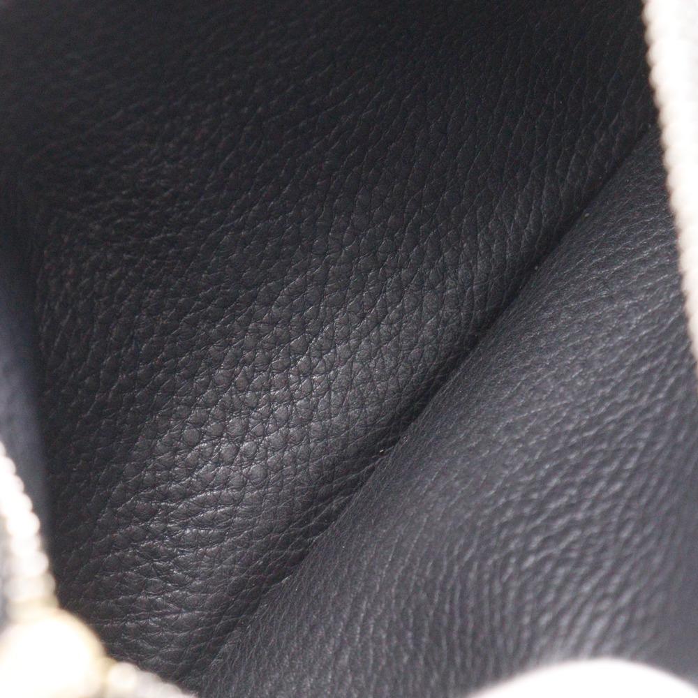 HERMES Dogon GM Purse Black / Gold Hardware Taurillon Clemence unisex Used