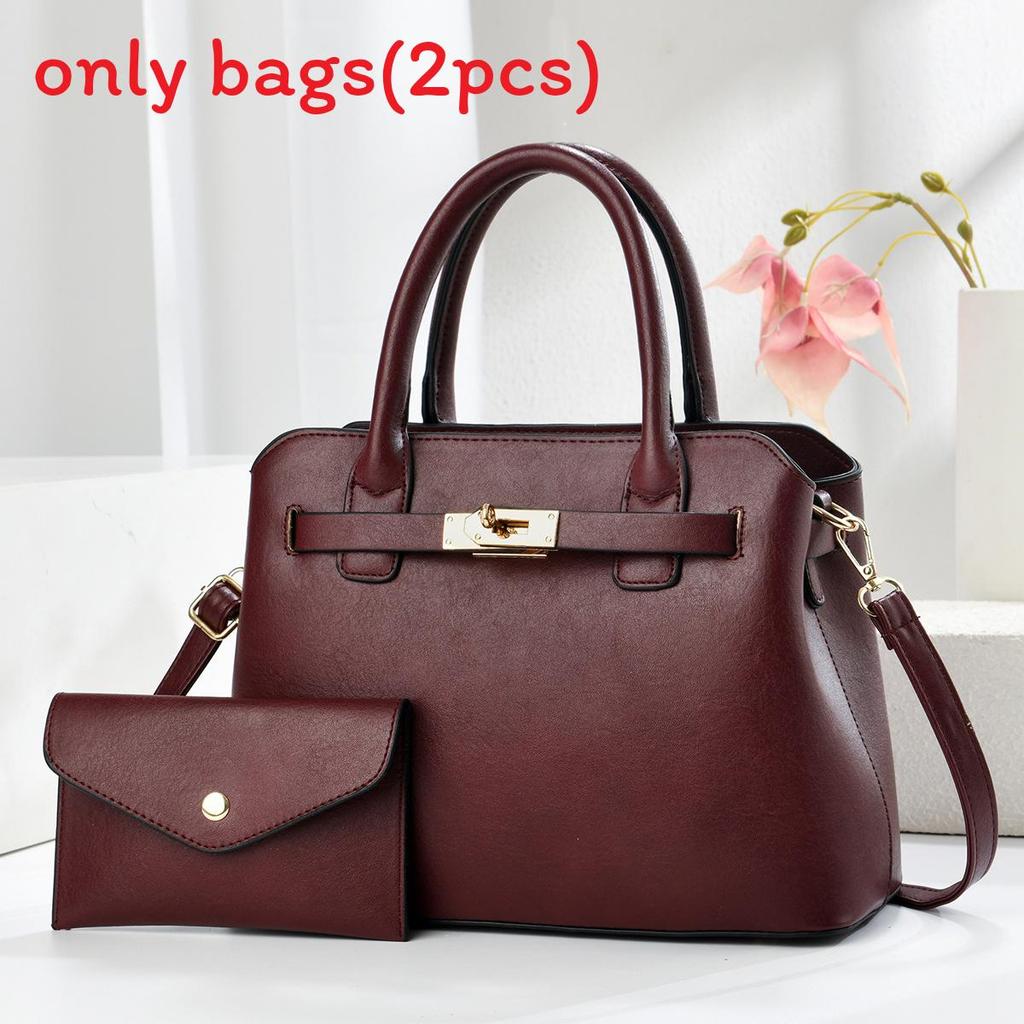 Pu Large Capacity Bucket Bag For Women With Lock Closure And Inner Pocket