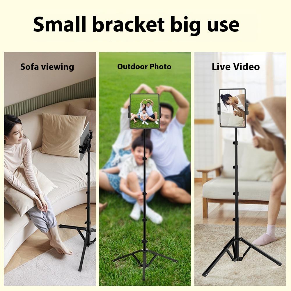 JYX-M566 360 Degree Rotating Phone Holder Adjustable Height Floor Tripod Stand for Tablet