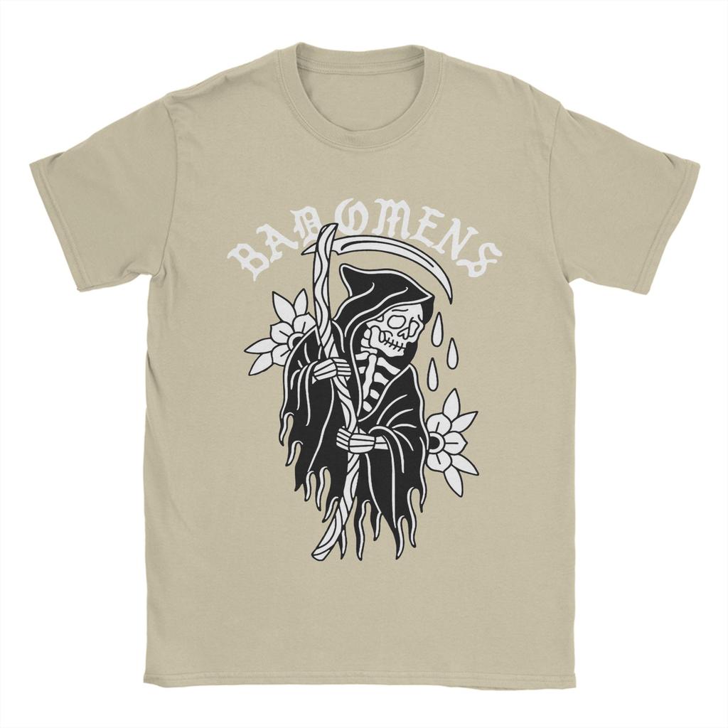 Bad Omens Band TShirt Summer Harajuku TShirts Men Pure Cotton ONeck Oversized Tees Short Sleeve Aesthetic Tshirt