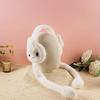 Cartoon Bunny Ear Warmers Plush Knitted Stretchable Polyester Ear Muffs Reusable Cozy Ear Covers for Winter Hand Wash Care