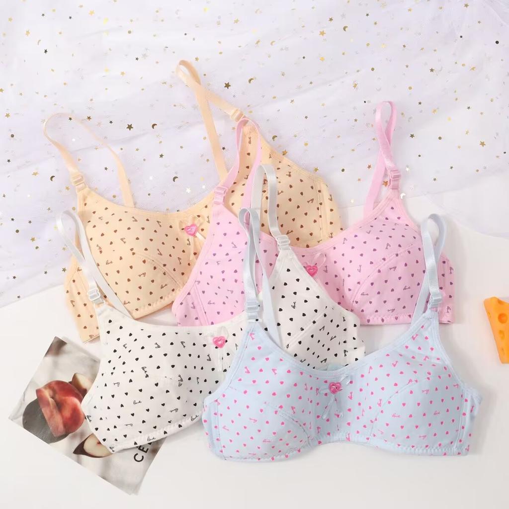 Dívčí podprsenka s bavlněnou přezkou na zádech, design pro dospívající dívky, tréninkové podprsenky, prodyšné, topy pro dospívající dívky