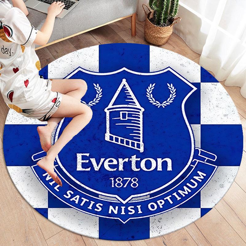 Everton F.C Round Area Rug,Carpet Rug for Living Room Bedroom Sofa Playroom Decor,Non-slip Floor Mat