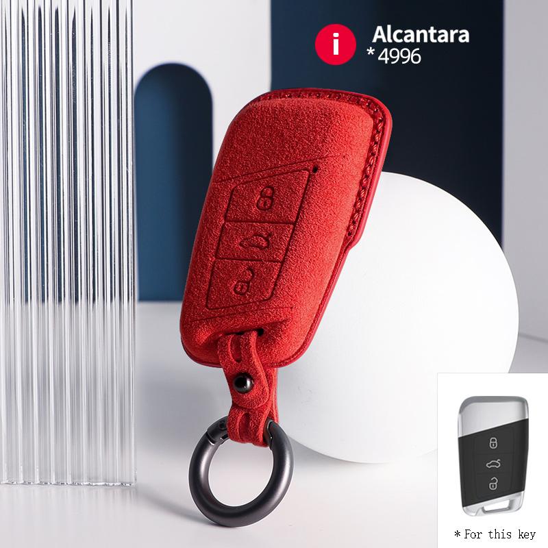 Car key protection shell suede For For Volkswagen VW Magotan B8 Superb Skoda A7 Passat Variant auto key case cover accessories