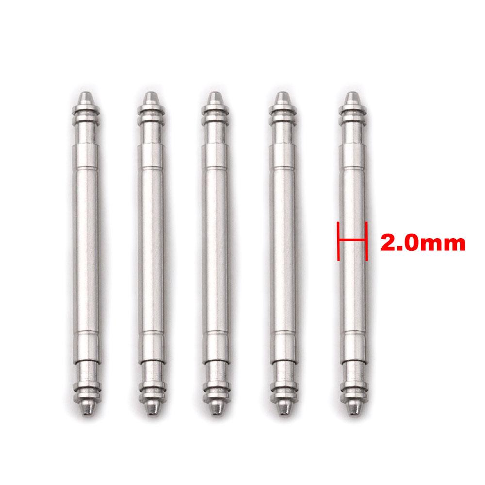 316L Edelstahl Federstege 1,5mm 1,8mm 2,0mm Durchmesser Dick Stark Langlebig Verbindungsstifte 19.5 20.5 21.5mm Uhrenzubehör