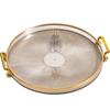 Gold Tea Cup Storage Plate with Handles Fruit Tray New Round Storage Tray  Living Room