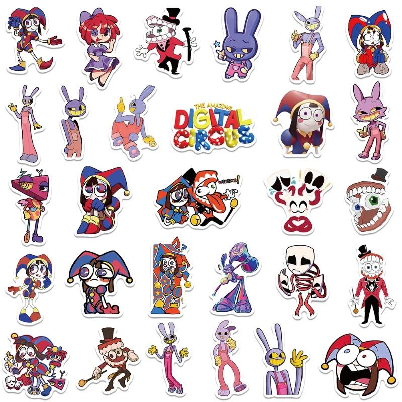 50pcs The Amazing Digital Circus Cartoon Stickers Funny Graffiti Decals For Kids Laptop Luggage Skateboard Scrapbook Stickers