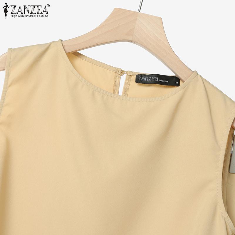 ZANZEA Women Sleeveless Tank Tops and Wide Leg Pants Summer Two Piece Suit Sets