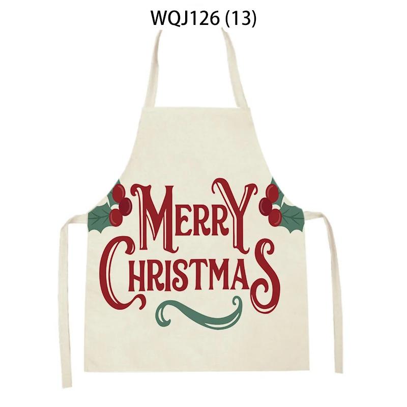Thuis Vrolijk Kerstmis Serie Keuken Schorten Kerstman Hert Boom Cadeau Bedrukt Vuilafstotend Schort Bakbenodigdheden Kookschorten