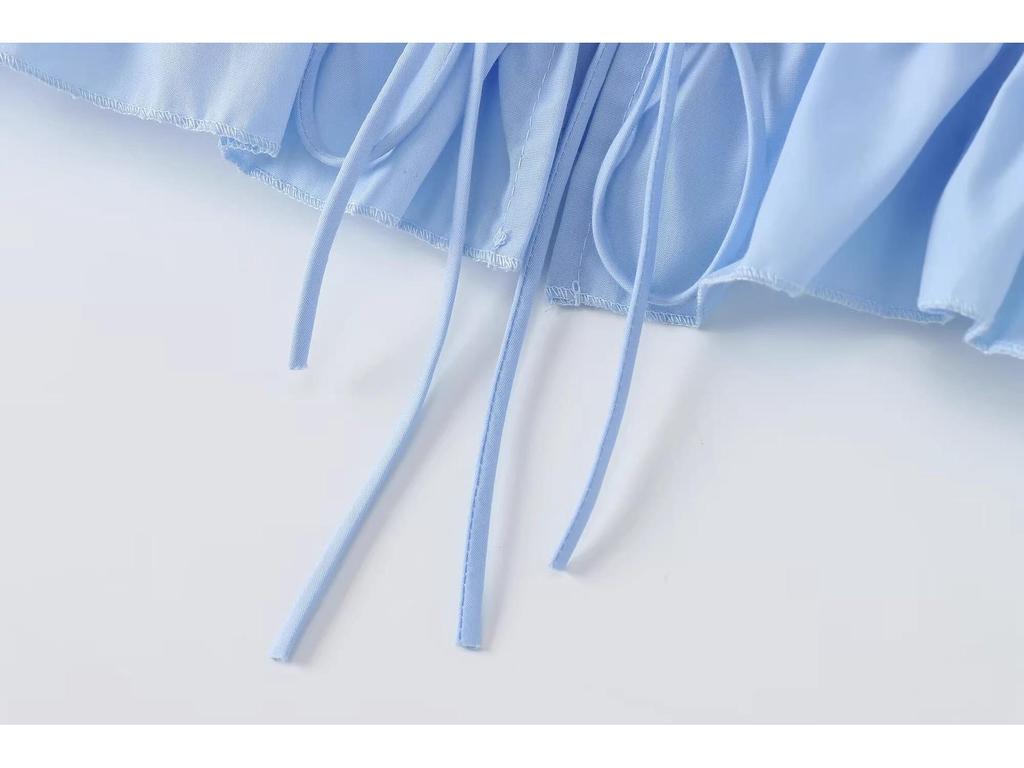 Maiou casual cu fundă în stil european și american pentru femei 2024