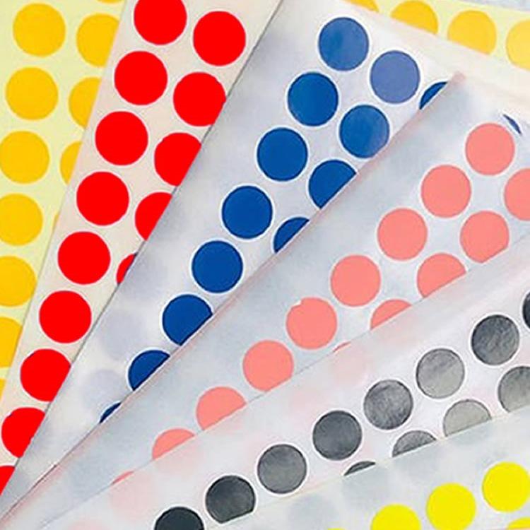 10 Sheets of Colored Dot Stickers for Labeling and Marking