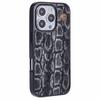 KIGC For iPhone 16 Pro Case Compatible with MagSafe Snake Texture Leather+PC+TPU Back Cover