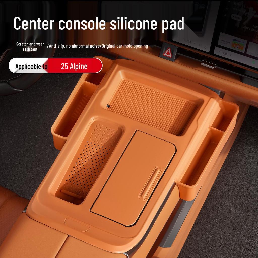 Gaoshan 7/8/9 Center Console Silicone Dustproof Anti-slip Mat for Car Interior Modification