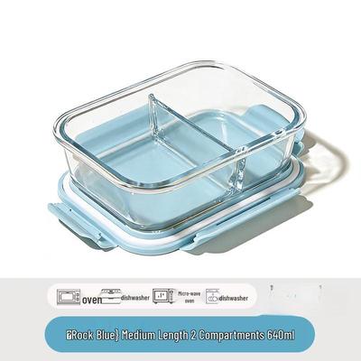 Glass Divided Lunch Box for Students & Office Workers