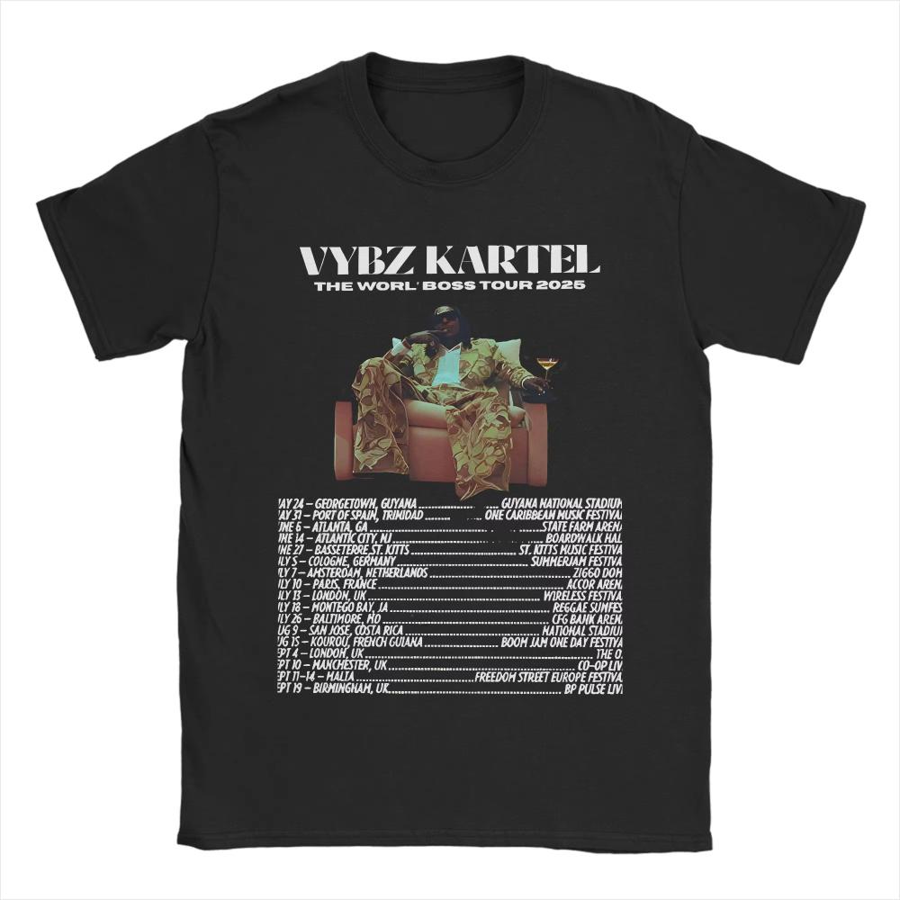 Vybz Kartel The Worl Boss Tour 2025 T-shirt