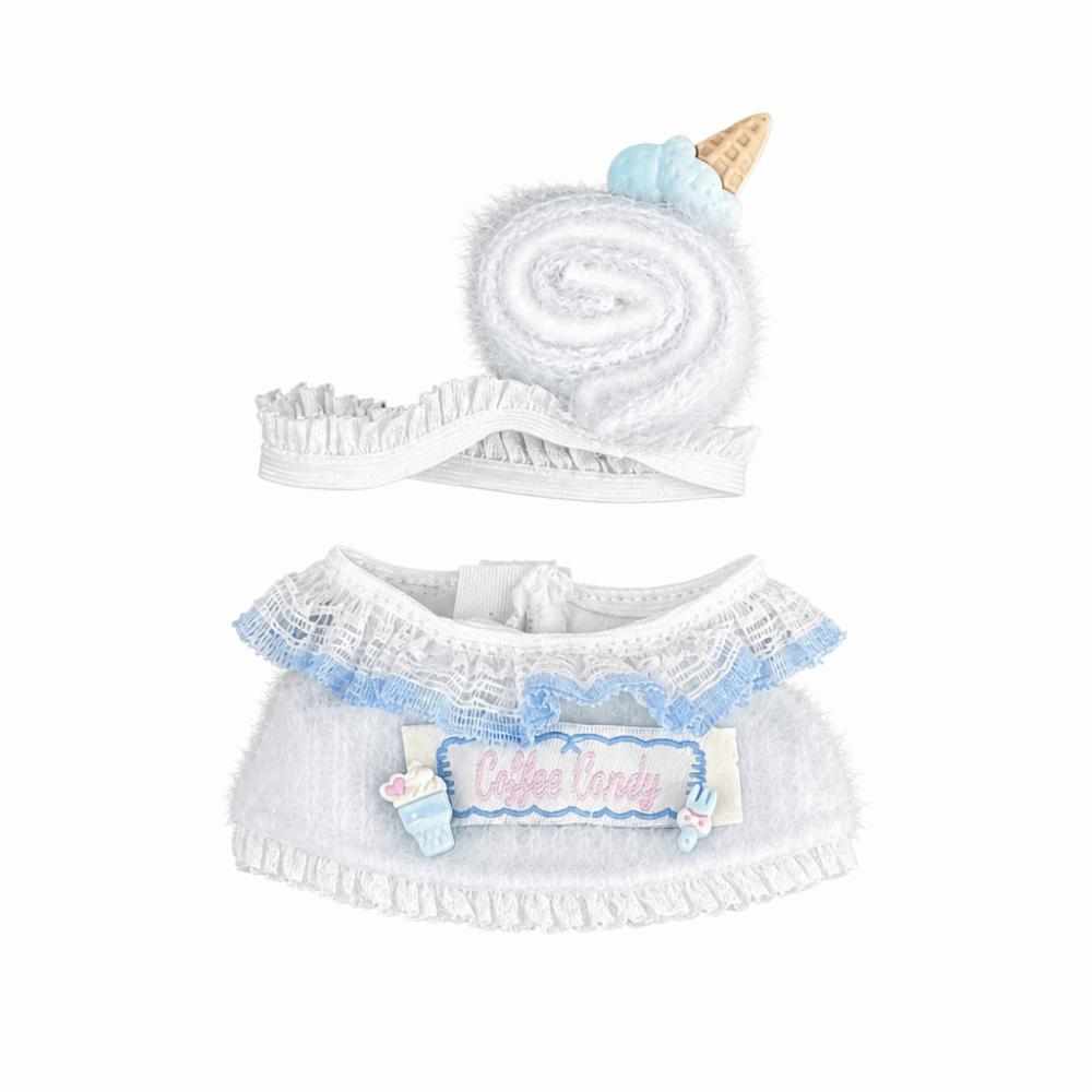 10cm Mini Hairy Dress Set Cake Headwear Mini Headwear Dress Set  Changing Dress Game