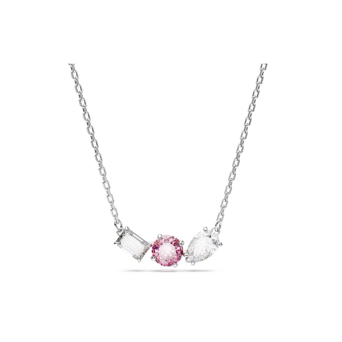 Swarovski Rhodium plated Necklaces Womens Pink F розовый