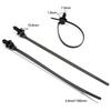 50 pezzi fascette fermacavi nere con clip a pressione e zip