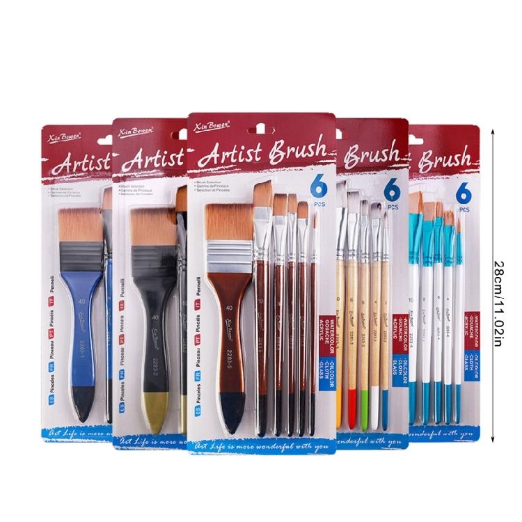 3 Set Nylon Hair Painting Brush Artist Paint Brush Watercolor Acrylic Paint Brush Drawing Supplies for Oil Painting