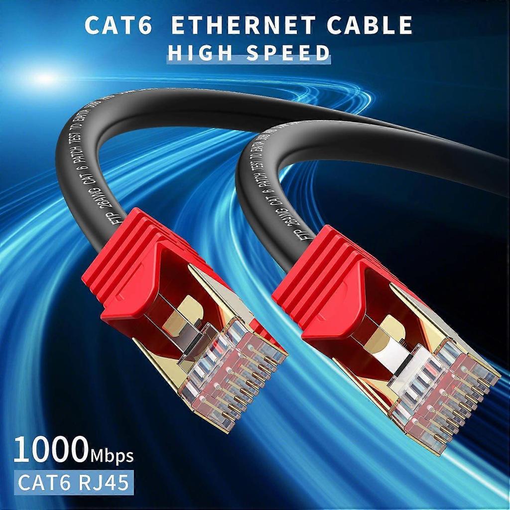 2025 Latest Model 50ft Outdoor Cat6 Ethernet Cable - 26AWG Heavy-Duty