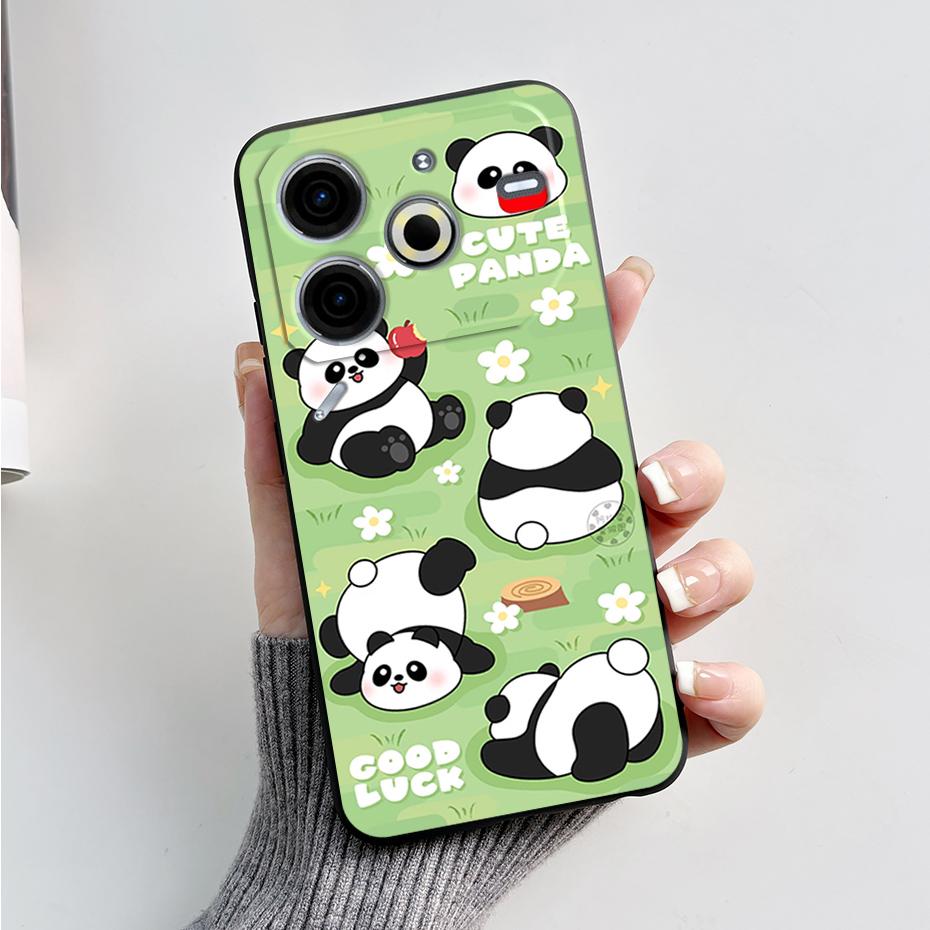 6.78" For Tecno Pova 6 Neo Case Pova6 Neo Back Cover Stylish Pattern Black Silicone Soft Phone Cases For Tecno Pova 6 Neo Fundas