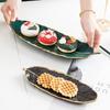 Nordische Keramik Vergoldete Schale Blatt Feder Form Obstkuchenplatte Schreibtisch Schmuck Kosmetik Organizer Wohnzimmer Tischdekoration
