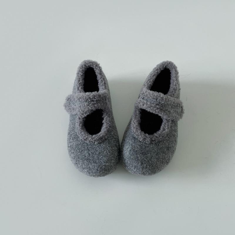 Autumn Woolen Fabric Women Flats Shoes Comfort Soft Sole Mary Jane Shoes Warm Cotton Outdoor Shoes For Winter