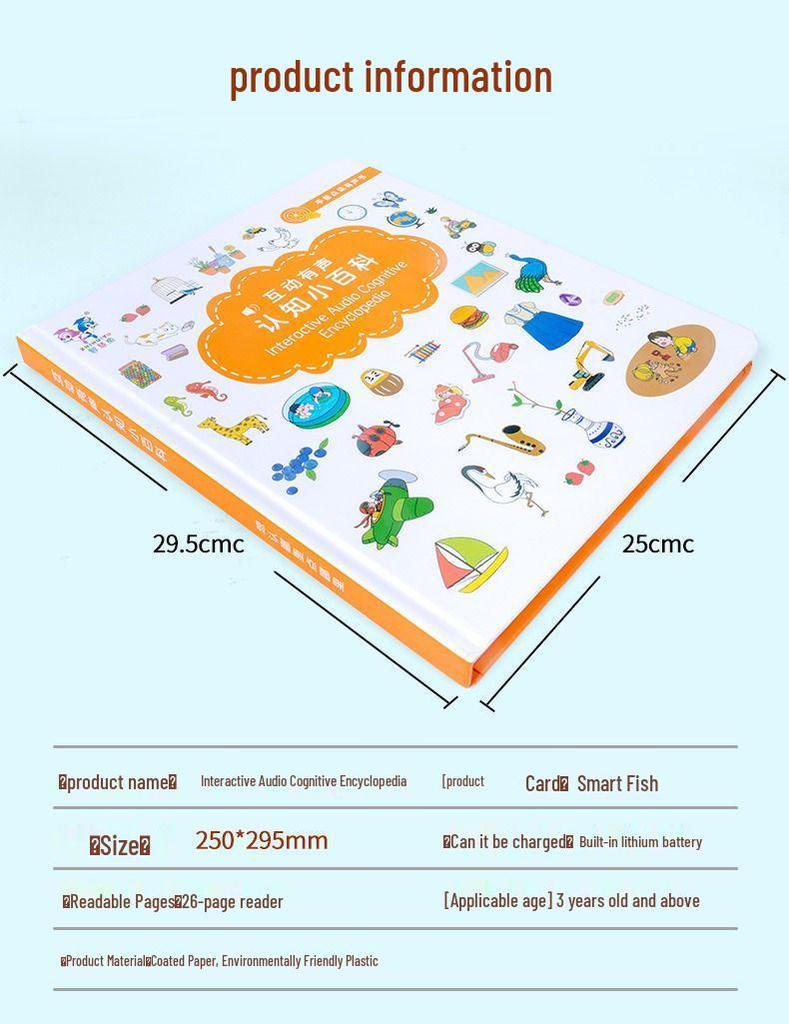 Bilingual Audio Encyclopedia: Interactive Rechargeable Sound Book for Early Childhood Education