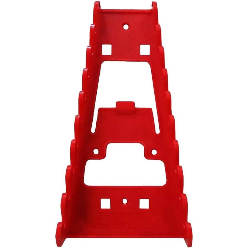 Sorter Bracket Wall-Mounted Multi-Slot Hook Storage Rack (Red)