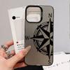 Compass Design Phone Case For iPhone 17 Pro Max Air 16 15 14 13 12 11 14 Plus 17E XS X XR New Hot Fashion Matte Silicone Cover
