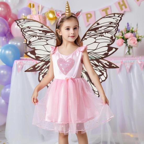 

Fairy Wing for Girls Women Organza Cosplay Costume for Cosplay Wings Halloween Butterfly Party Accessory помаранчевий