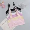 6PC/Pack Girls Stage 1 Training Bra 8-12 Years Old Cotton Thin Camisole Anti-Nipple Slip Tank Top